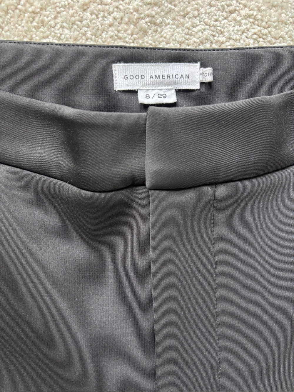 Good American Scuba Boss Straight Trouser Black Size 8 - Picture 5 of 11